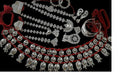 Elite Trading Odissi Dance Jewelry Set – Silver Finish Traditional Jewellery for Dancers/Performers