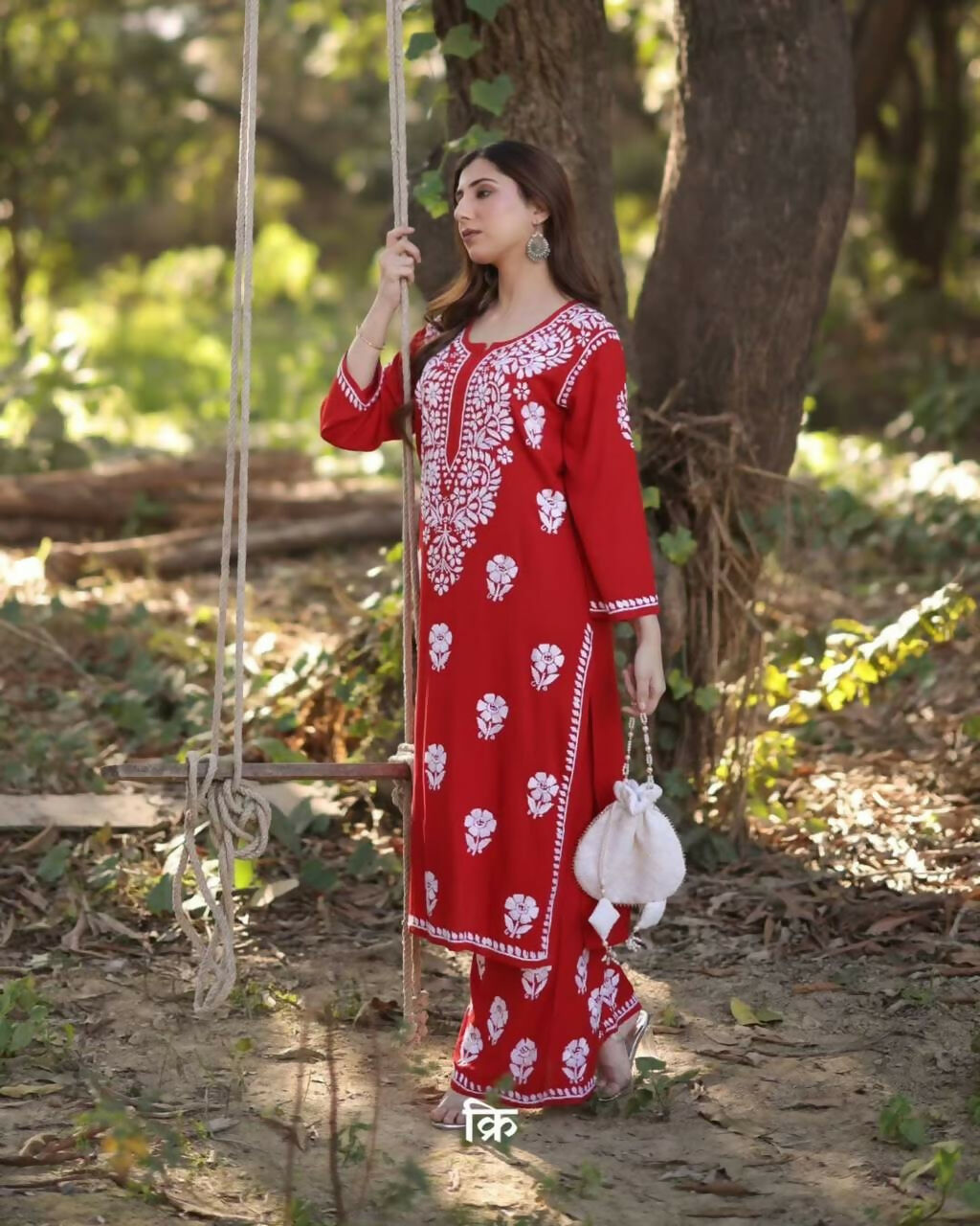 Joban Fashion REd Kurta Set Rayon Embroidery Sequence Work - Distacart