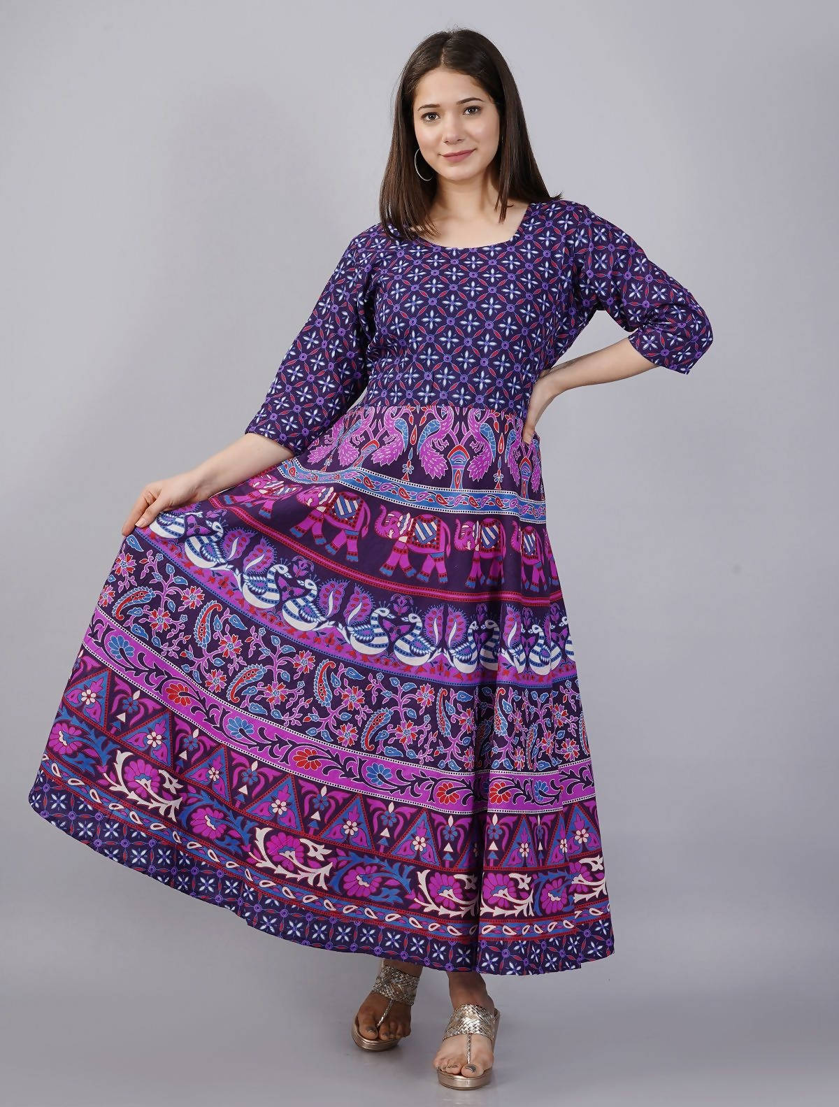Vamika Multicolor Cotton Printed Party/Casual Wear Kurti (GAM19K)