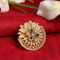 Mominos Fashion Joharkamal Gold-Polished Stone Studded Adjustable Finger Ring - Design 17