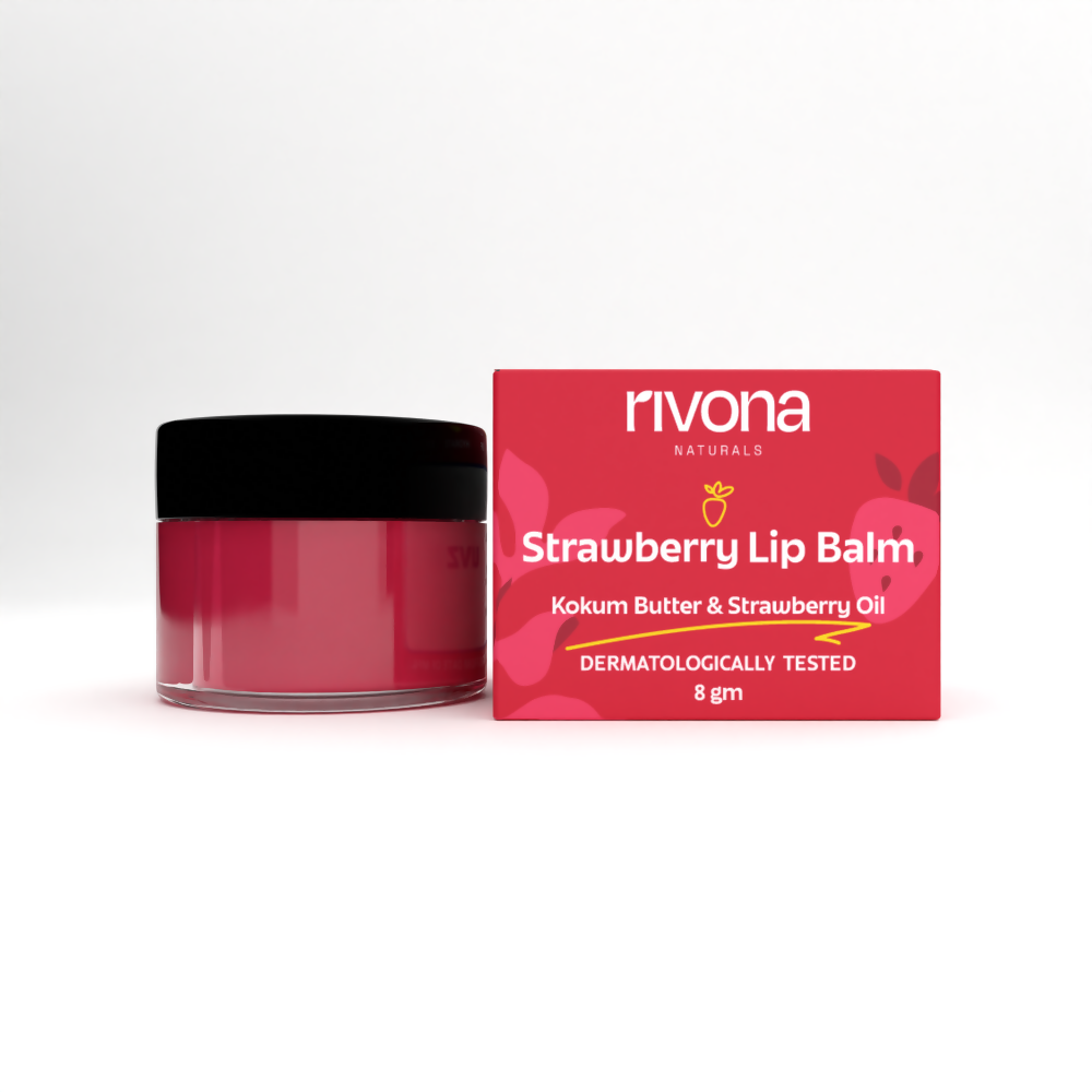 Rivona Naturals Strawberry Lip Balm - Distacart