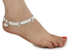 AanyaCentric Gold-plated Mangalsutra Pendant Earring Set & Silver Plated Anklet - Distacart