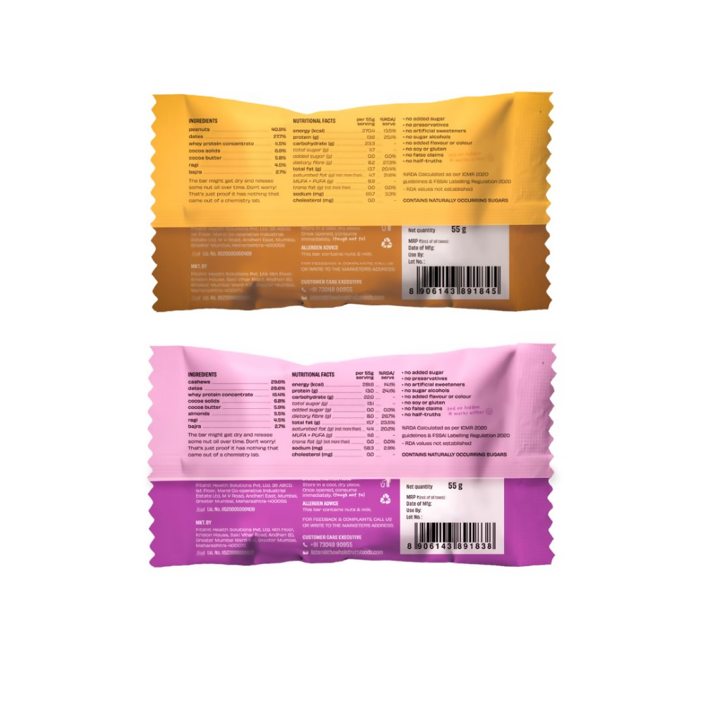 The Whole Truth Protein Bars - Assorted Millet Protein Bar - Distacart