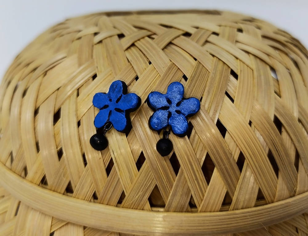 Terracotta Star Studs With Drops