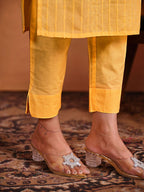 Sangria Ethnic Motifs Embroidered Thread Work Chanderi Silk Kurta with Trousers & Dupatta