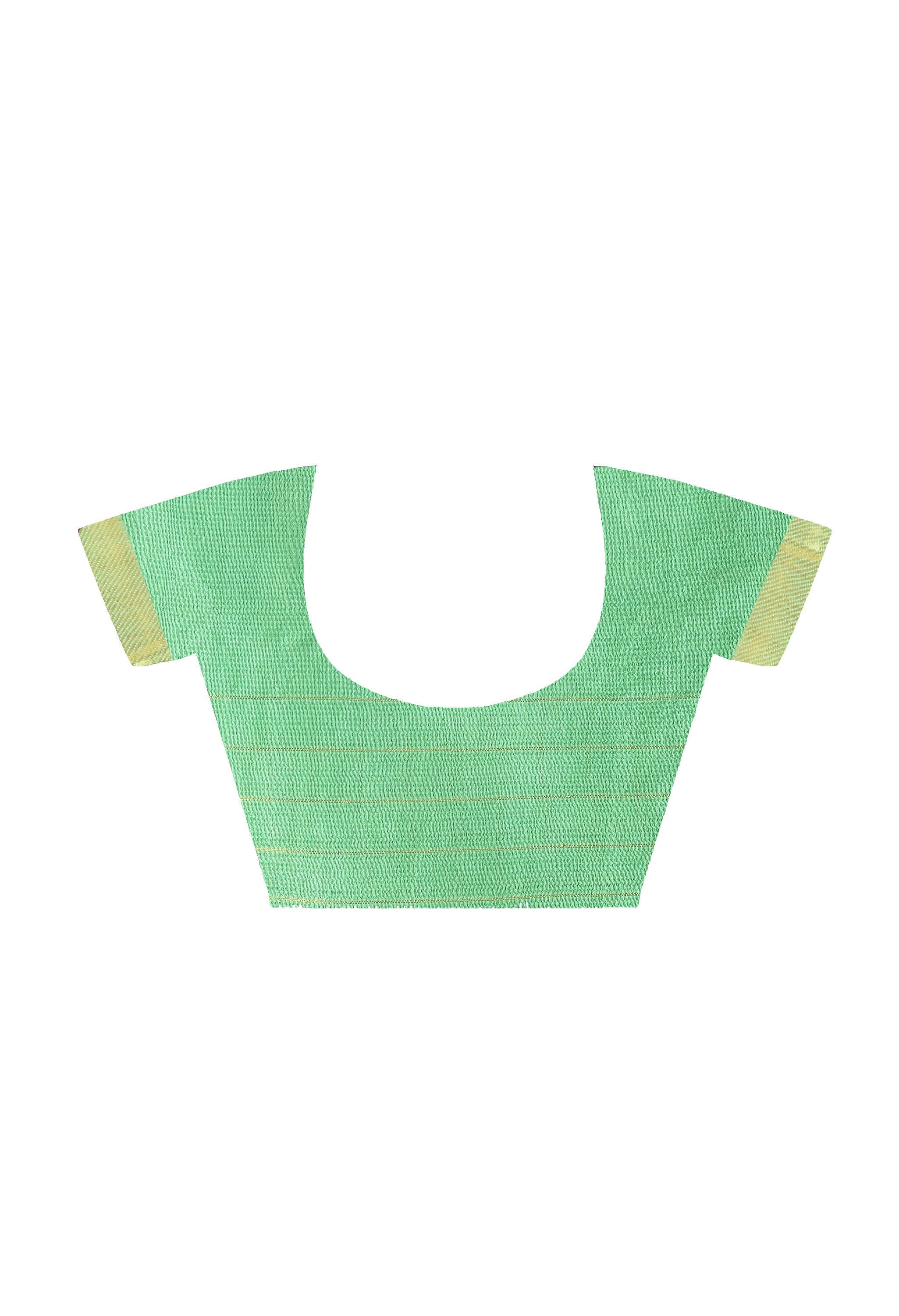 Mominos Fashion Moeza Sea Green Bhagalpuri Handloom Silk Raj Shree Saree with unstitched Blouse piece - Distacart