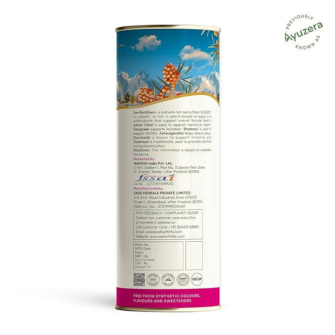 Wellwith Sea Buckthorn Femwin (Femwell) Ayurvedic Juice - Distacart