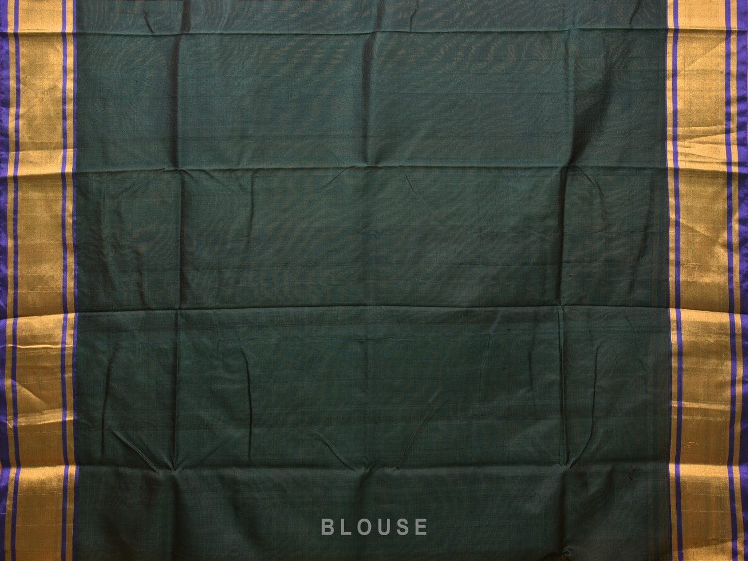 Olive and Dark Green Uppada Silk Handloom Saree with Buta Design - Global Threads