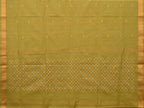 Olive Uppada Cotton Handloom Saree with Jamdani Pallu Design - Global Threads