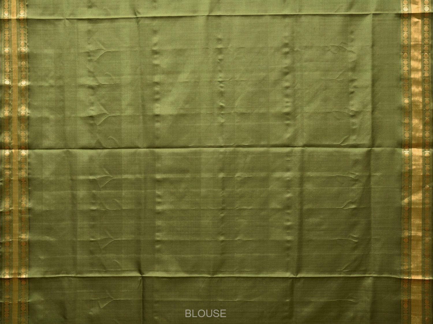 Olive Uppada Silk Handloom Saree with Karpur Pallu Design - Global Threads