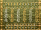 Olive Uppada Silk Handloom Saree with Karpur Pallu Design - Global Threads