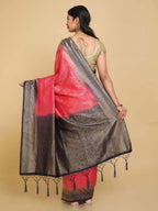 Kalamandir Ethnic Motifs Pink Silk Blend Saree