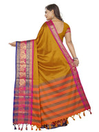 Vamika Banarasi Silk Mustard Weaving Saree