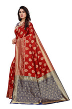Vamika Banarasi Jacquard Weaving Red Saree (Dangal Red)