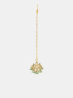 Ruby Raang Gold Polished Gold Kundan Maang Tikka - Distacart