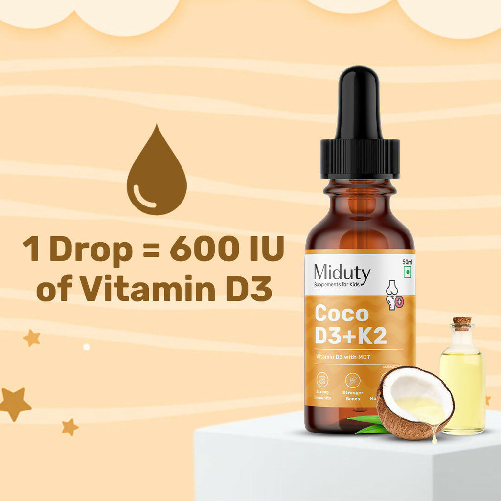 Miduty Coco D3+K2 Drops For Kids & Babies
