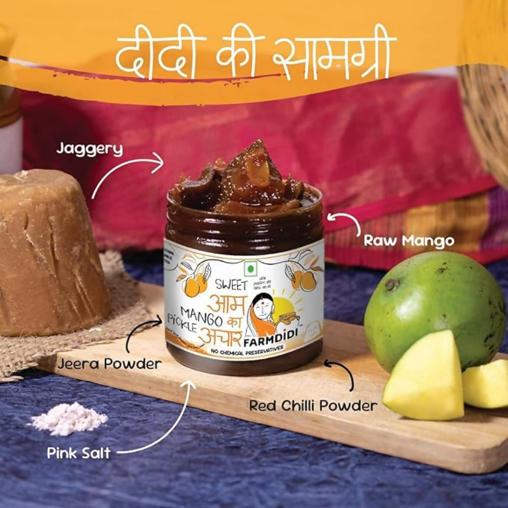 FarmDidi Sweet Mango Pickle with Jaggery - Sweet Mango