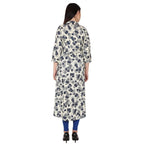 Kanoor Women's Multi Rayon High Low Kurti