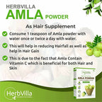 Herbvilla Amla (Indian Gooseberry) Powder For Hair Growth