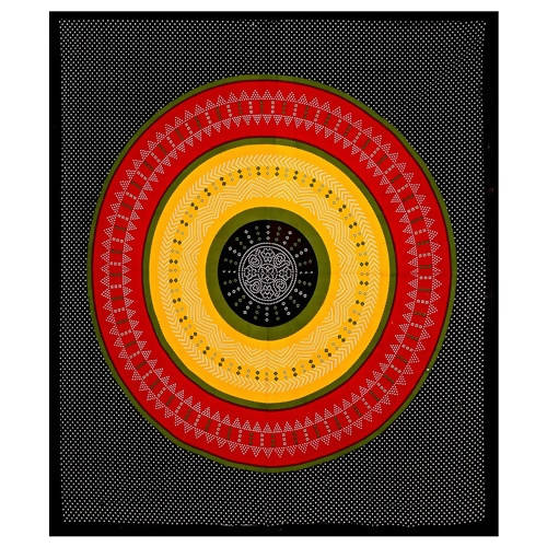 Vamika Printed Cotton Black Color & Multicolor Bedsheet With Pillow Covers (LEOC_BANDJ_BL)