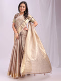 Shree Shyam Fashion Organza Peach Saree - Distacart