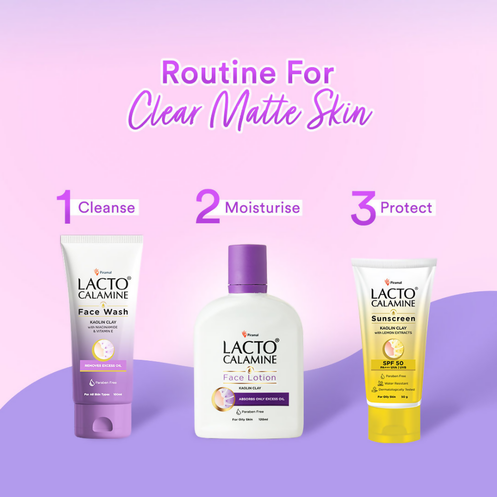 Lacto Calamine Face Wash with Kaolin Clay, Niacinamide & Vitamin E for All Skin Types