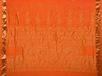 Orange Bandhani Kanchipuram Silk Handloom Saree with Small Buta Design - Global Threads