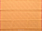 Orange Cut Work Cotton Silk Saree with All Over Diagonal Banaras Design - Global Threads