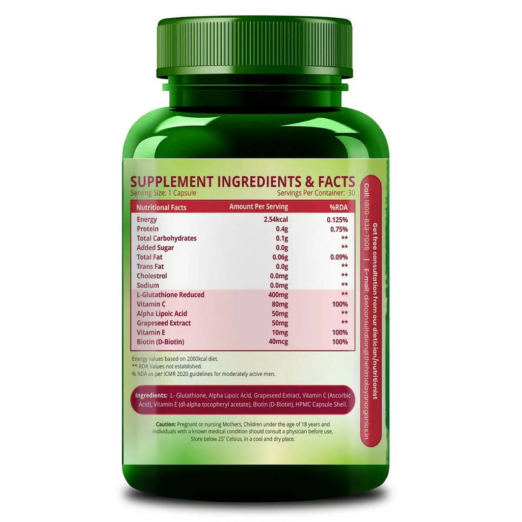 Himalayan Organics Skin Glow Gutathione Capsules