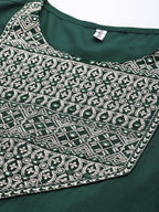 Yufta Women's Rayon Kurti With Pant Dupatta Set