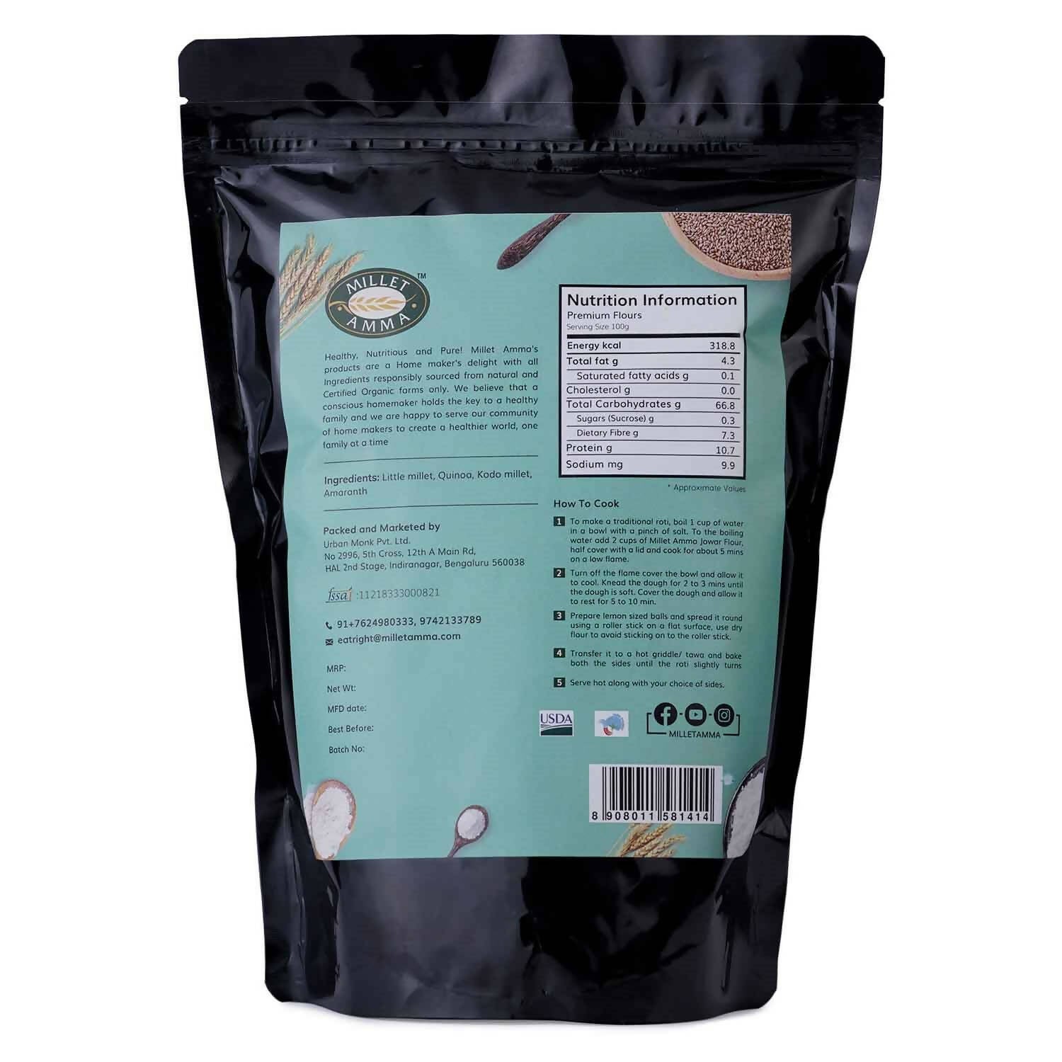 Millet Amma Gluten Free Premium Mix Flour Organic - Distacart