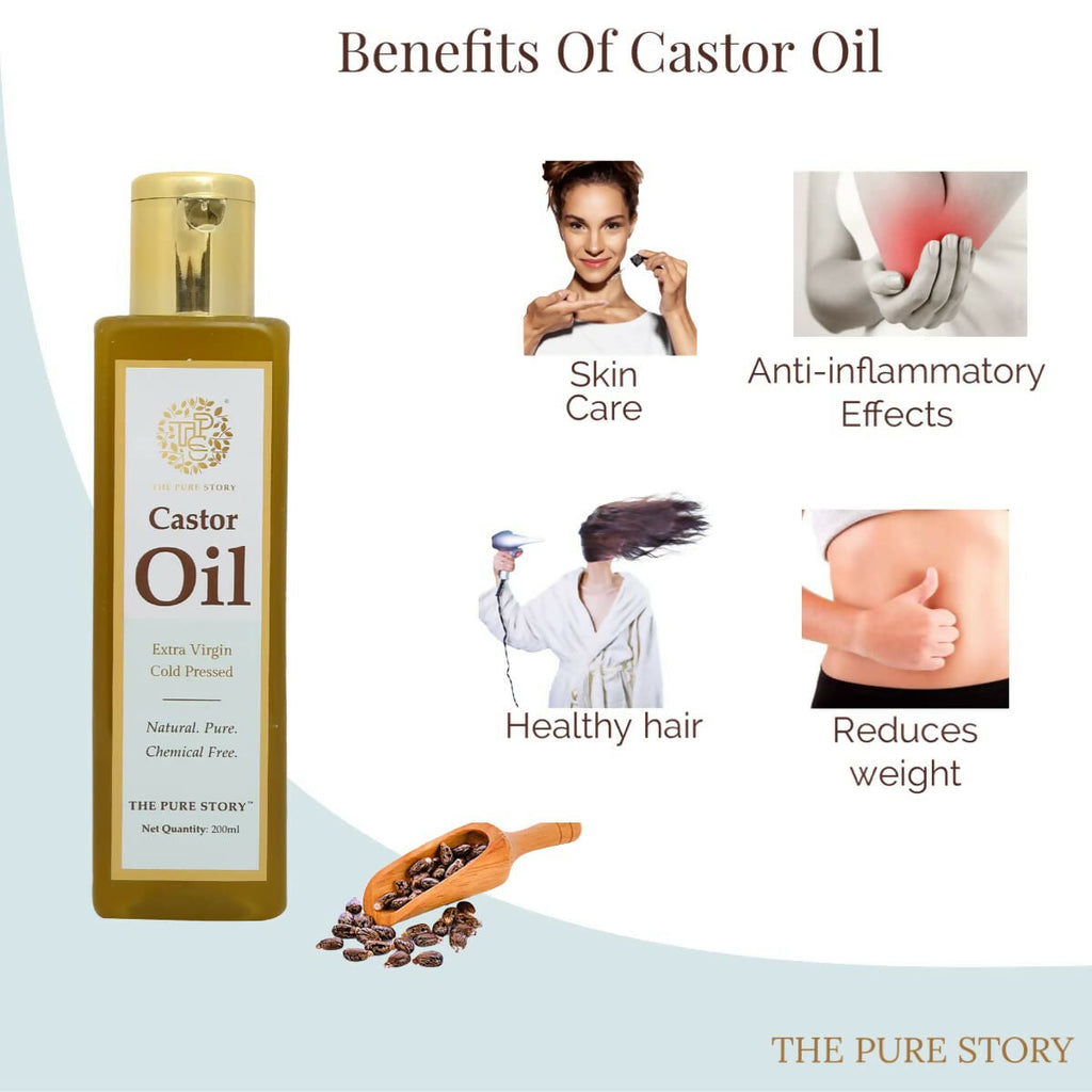 The Pure Story Natural Cold Pressed Castor Hair Oil - Distacart