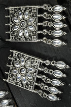 Mominos Fashion Johar Kamal Women Silver-Plated Brass Finish Mirror Work Choker - Distacart