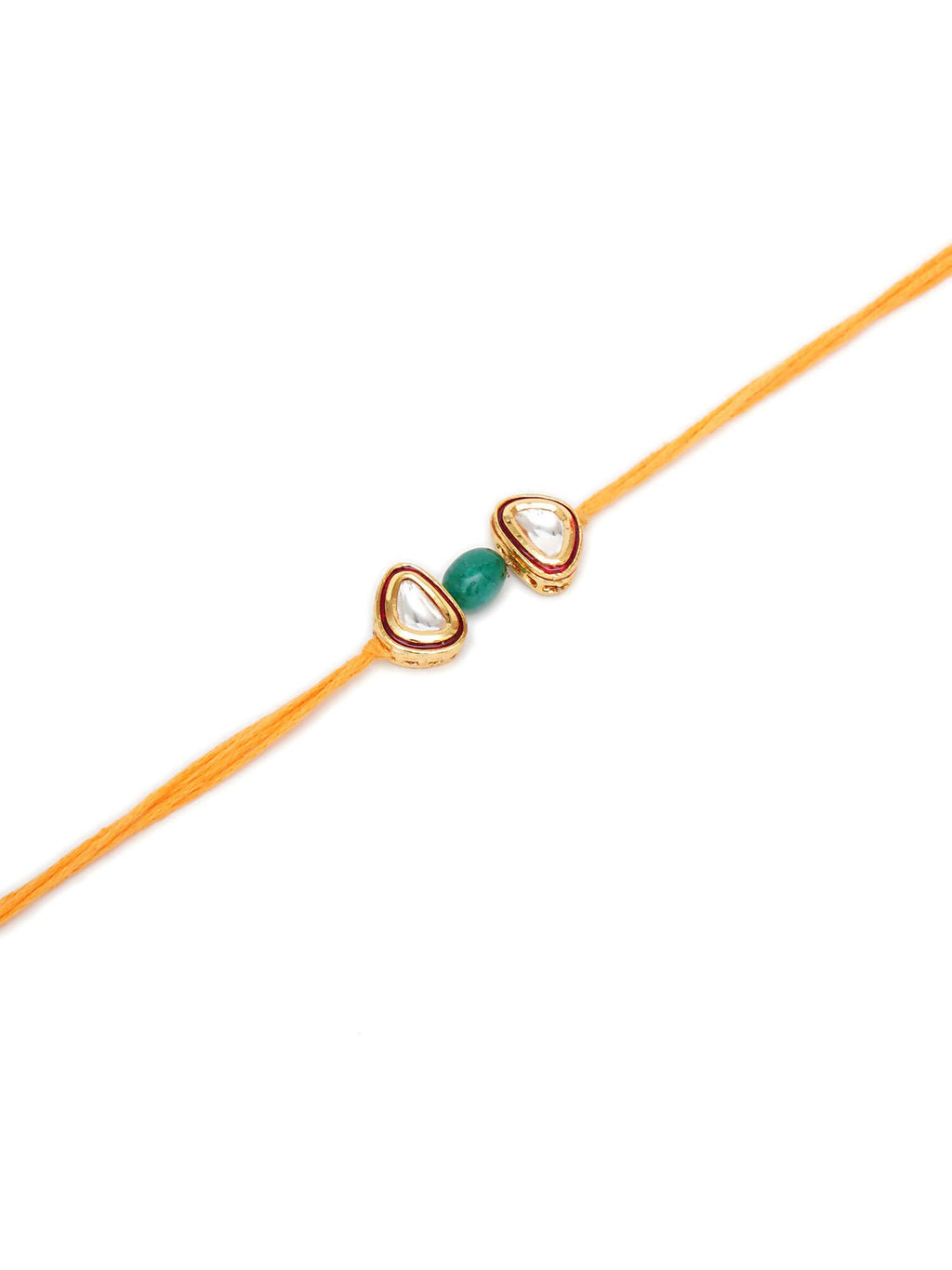 Designer kundan Rakhi - Ruby Raang - Distacart