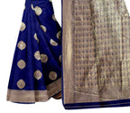 Vamika Blue Weaving Banarasi Jacquard Saree - Distacart