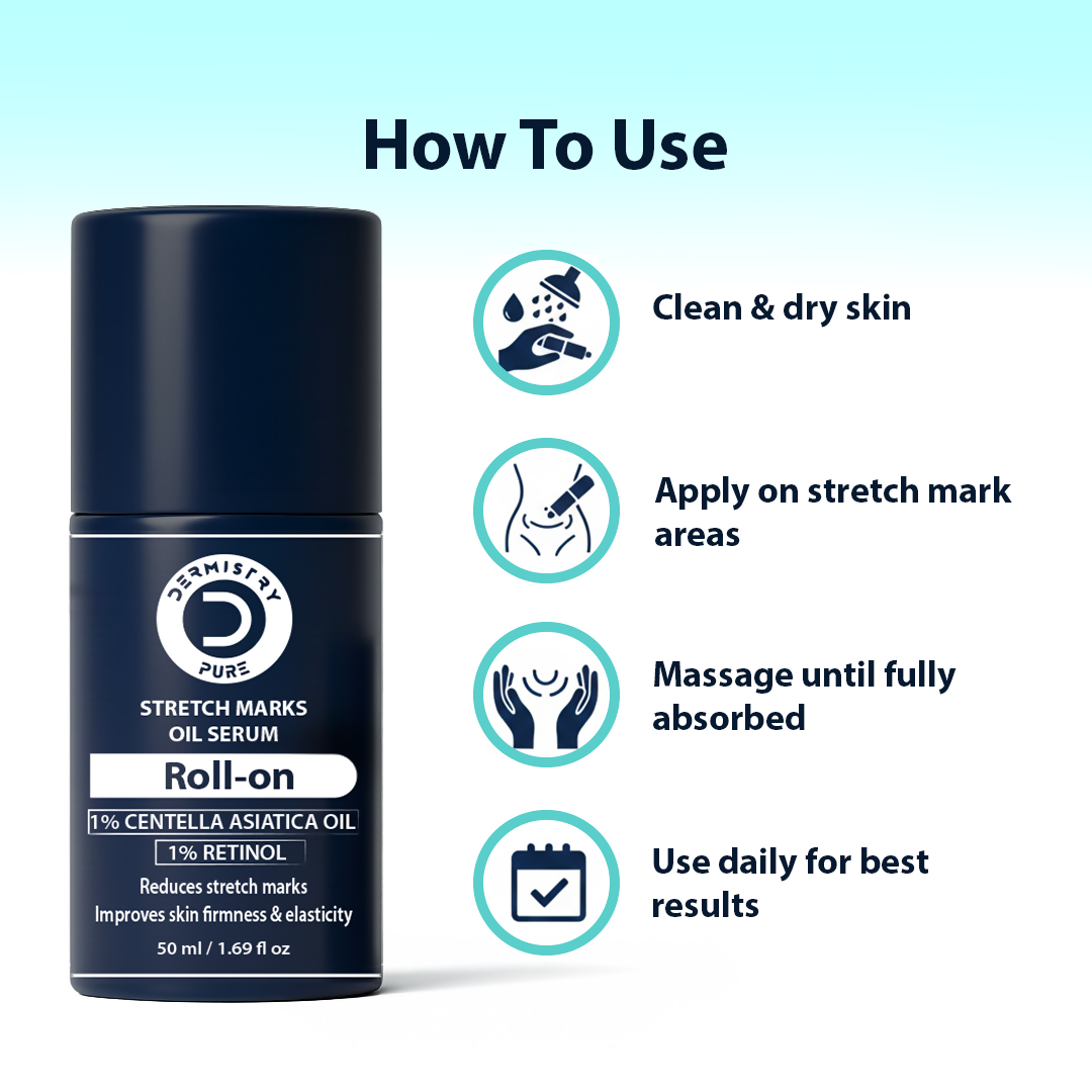 Dermistry Stretch Marks Scar Removal Roll On Oil Serum