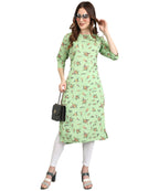 Vamika Pista French Crepe Printed Party Wear/Casual Wear Kurti - Distacart