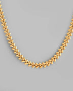 VOJ Gold-Polished Designer V Shaped Chain For Men
