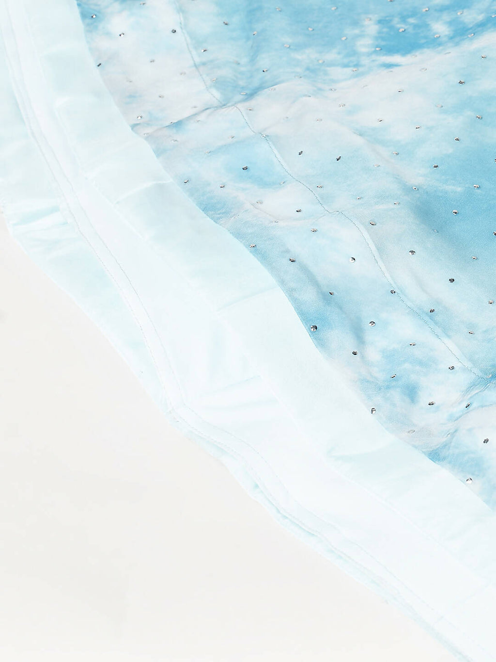 House of Panchhi Turquoise Blue Organza Floral Printed Lehenga choli & Dupatta