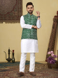 Anaita Green Printed Soft Cotton Straight Kurti Kurta