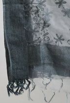 Mominos Fashion Moeza Women's Orgenza All Over Chikan Work Grey Dupatta - Distacart