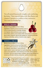 Burt's Bees Natural Moisturizing Lip Balms (Wild Cherry & Vanilla Bean)
