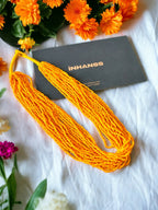 Inhanns Handmade Beaded Multilayer Necklace, 20 Layers - Yellow