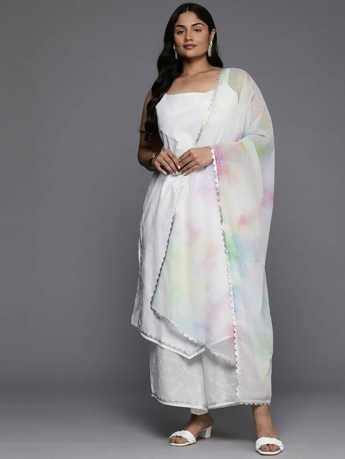Ahalyaa Women's Traditional wear Kurta Set - White
