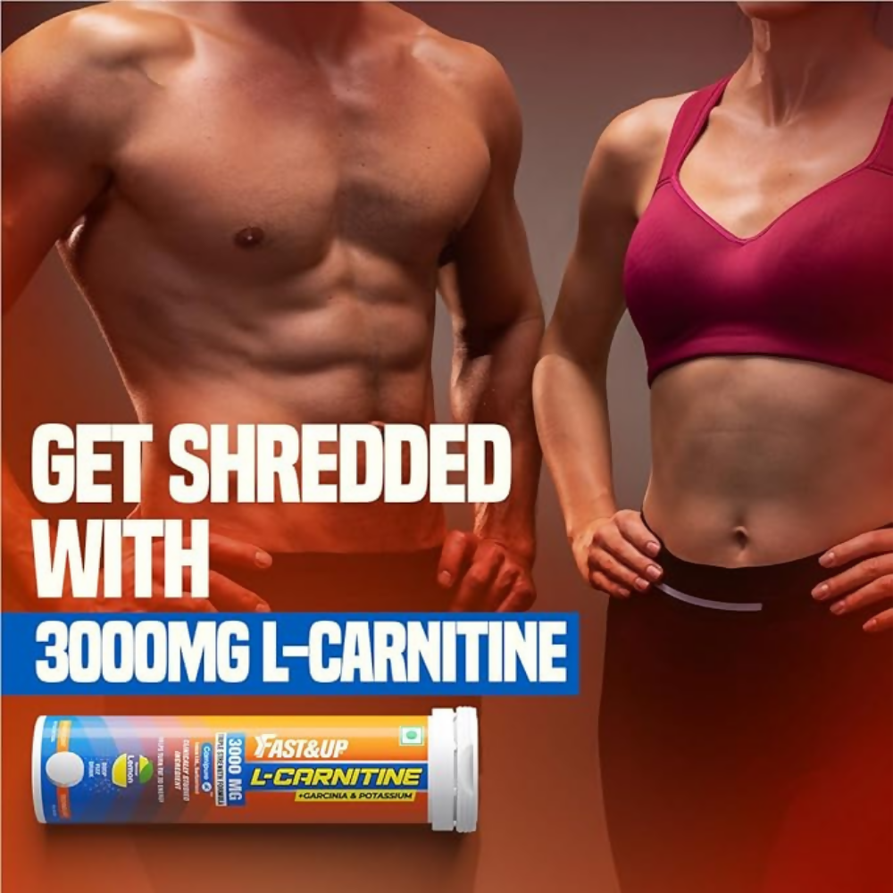 Fast&Up L Carnitine Tartrate 3000mg Effervescent Tablets - Lemon Flavour