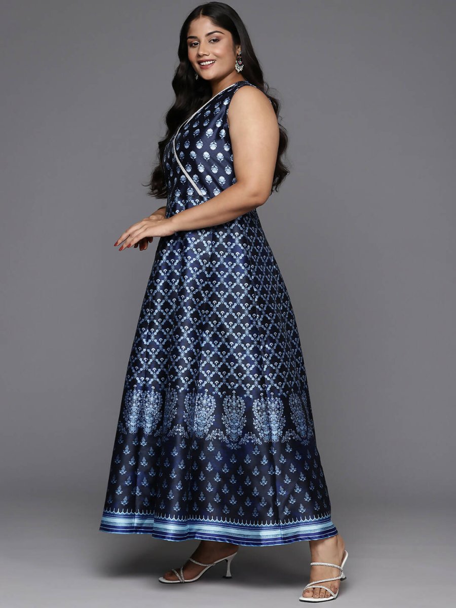 Ahalyaa Women's Traditional wear Ethnic Dress - Blue - Distacart
