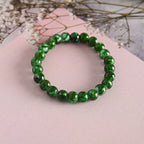 NVR Men & Women Green Marble Crystal Beaded Elasticated Bracelet - Distacart