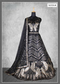 Black Net Thread With Sequence Work Lehenga Choli - Nimaya Ishani