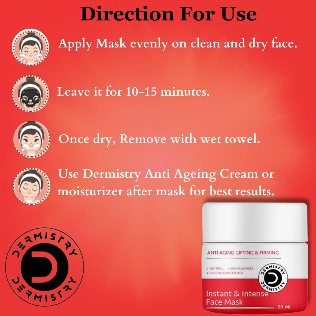 Dermistry Anti Aging Instant Intense Face Lift Serum & Instant Intense Face Mask