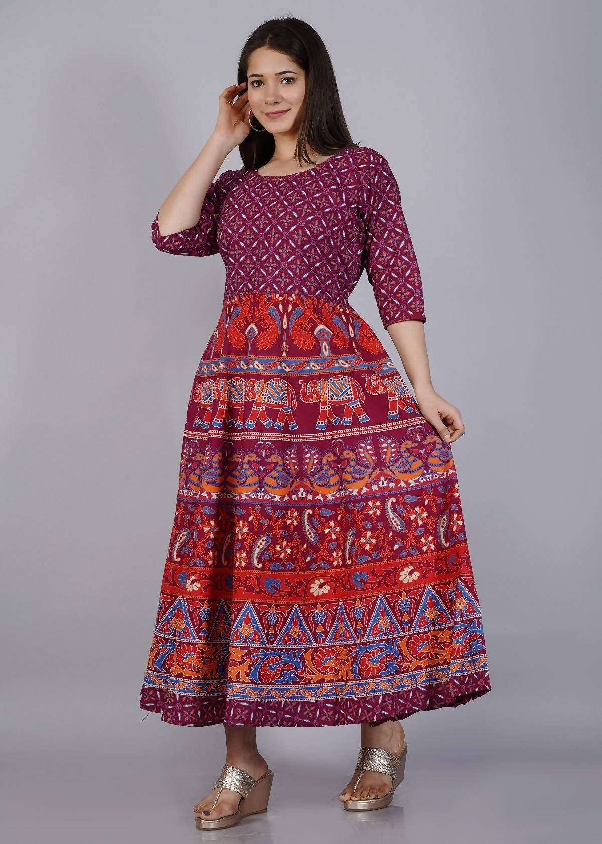 Vamika Multicolor Cotton Printed Party/Casual Wear Kurti (GAM21K)